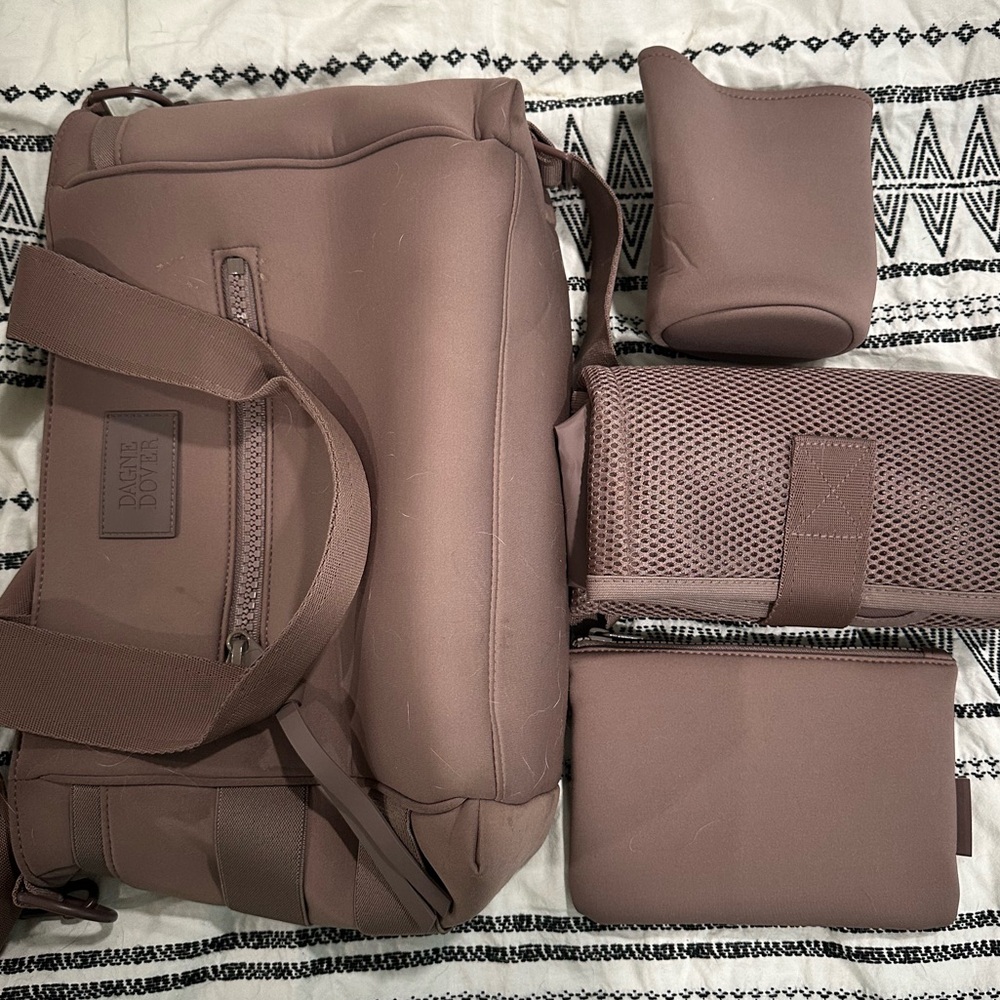 Dagne Dover Brown Leather Bag with Adjustable Straps and Minimalist Design